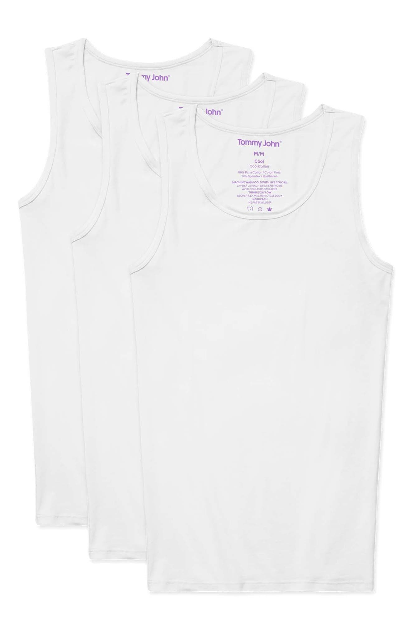 Tommy John Essential 3-Pack Stretch Cotton Tanks