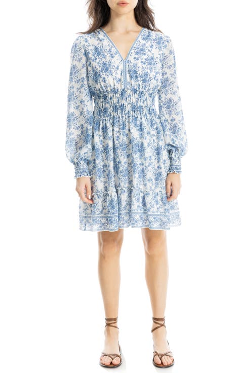 V-Neck Long Sleeve Minidress