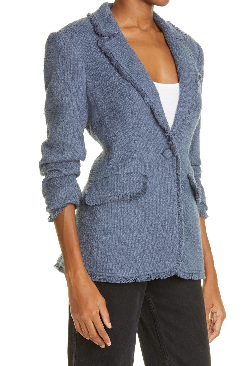 Khloe Bouclé Blazer, Alternate, color, SHADOW
