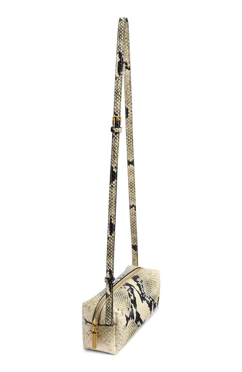 Khaite Mini Kye Snakeskin Embossed Leather Crossbody Bag In Burgundy