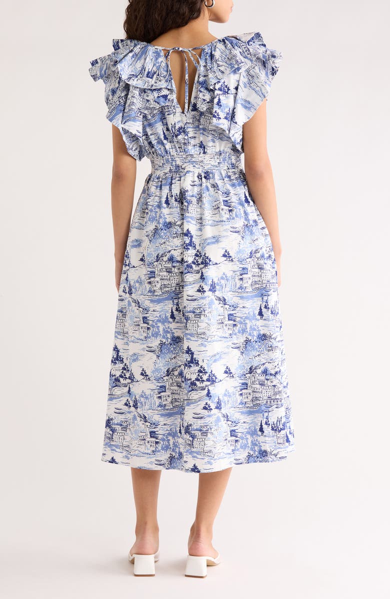 SUGARLIPS Francine Toile Sky Santana A-Line Dress, Alternate, color, 