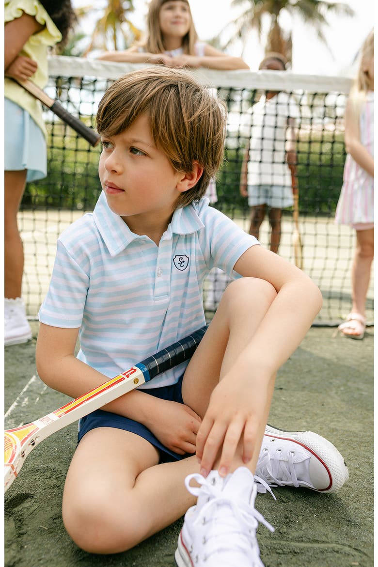 Archie Polo Shirt, Alternate, color, Ice Stripe