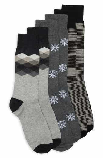 3-Pack Diamond Snowflake Dress Socks