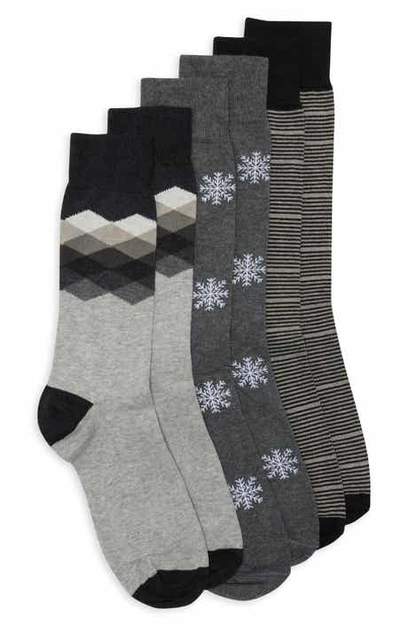 3-Pack Diamond Snowflake Dress Socks