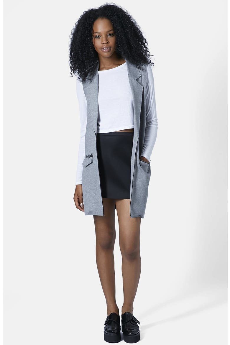 Long Utility Vest, Alternate, color, GREY