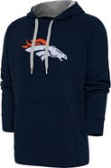 ANTIGUA Men's Antigua Navy Denver Broncos Victory Chenille Pullover Hoodie