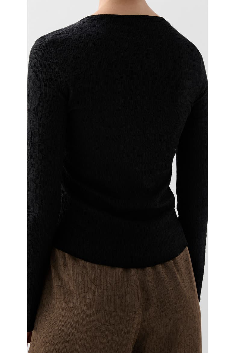 Wrinkle Ls Tee, Alternate, color, Black
