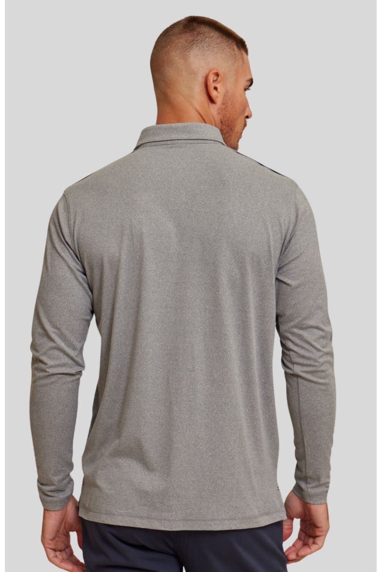 The Voyager Long Sleeve Polo, Alternate, color, Light Grey Heather