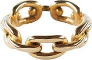 Outofoffice Gold Chain Band Layering Ring