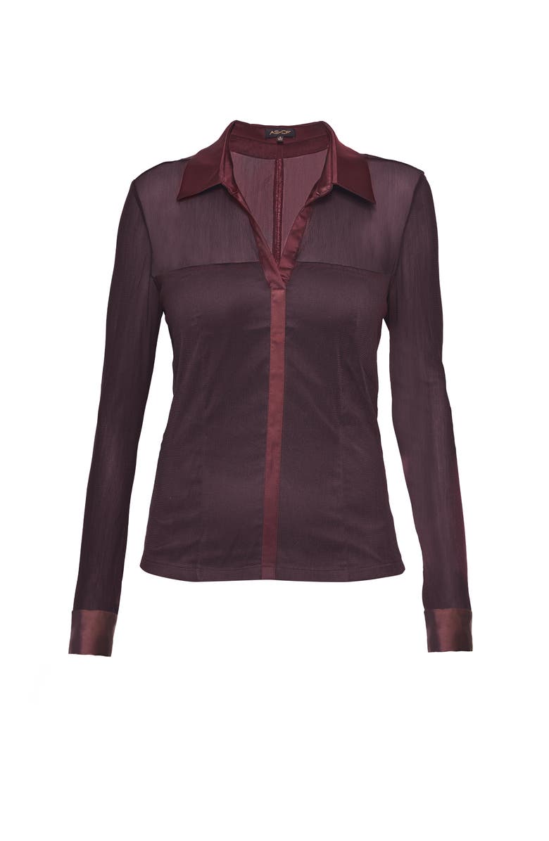 AS by DF Escapade Stretch Blouse, Alternate, color, Port Wine