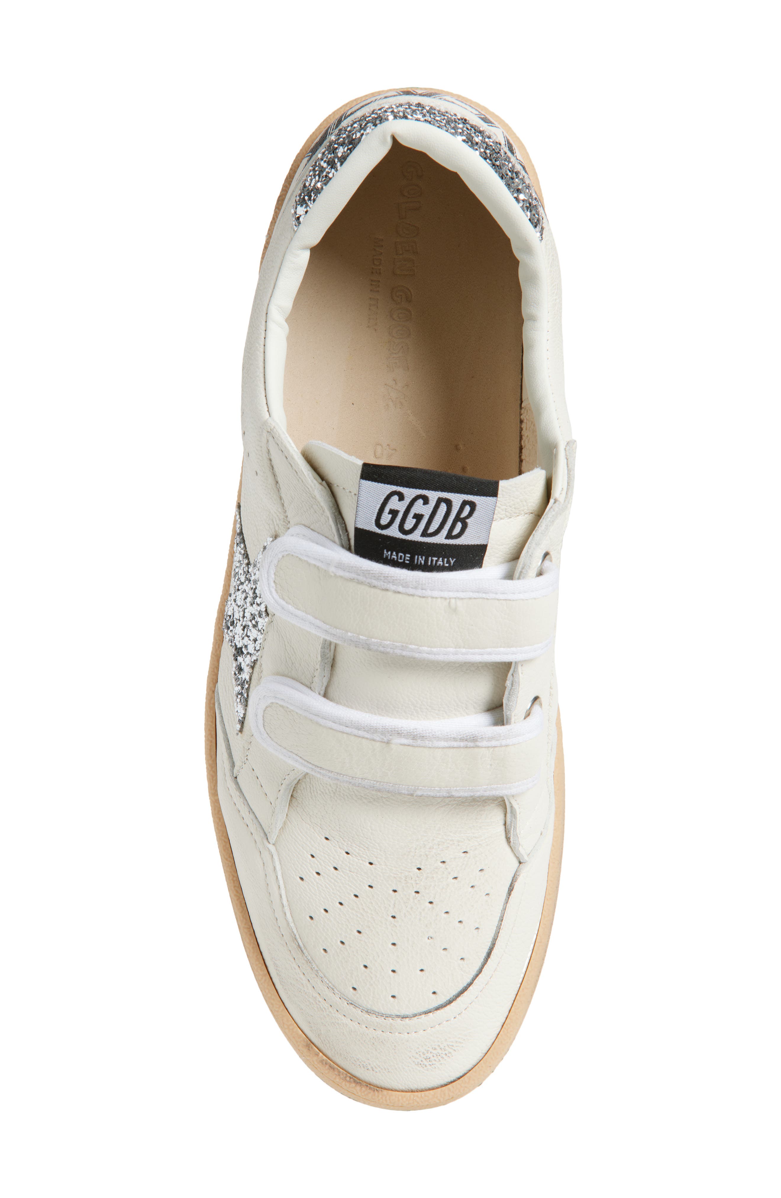 Golden Goose Ball Star Low Top Sneaker, Alternate, color, White/ Silver