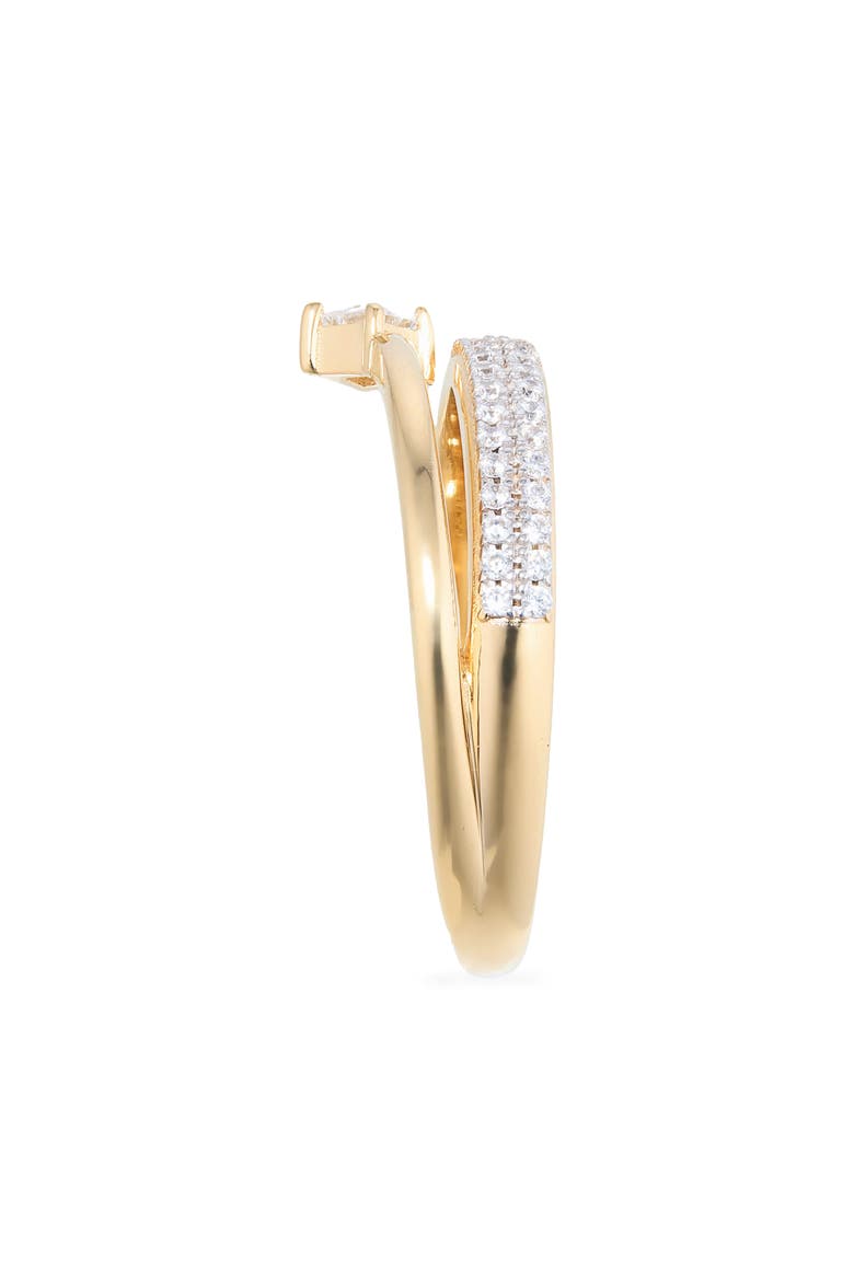 Pavé Cubic Zirconia Illusion Ring, Alternate, color, GOLD
