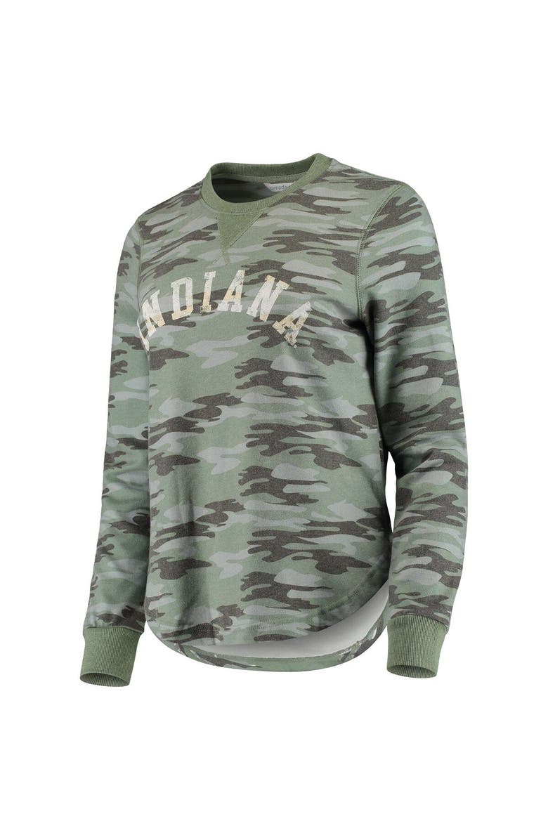 CAMP DAVID Women's Camo Indiana Hoosiers Comfy Pullover Sweatshirt, Alternate, color, Camo
