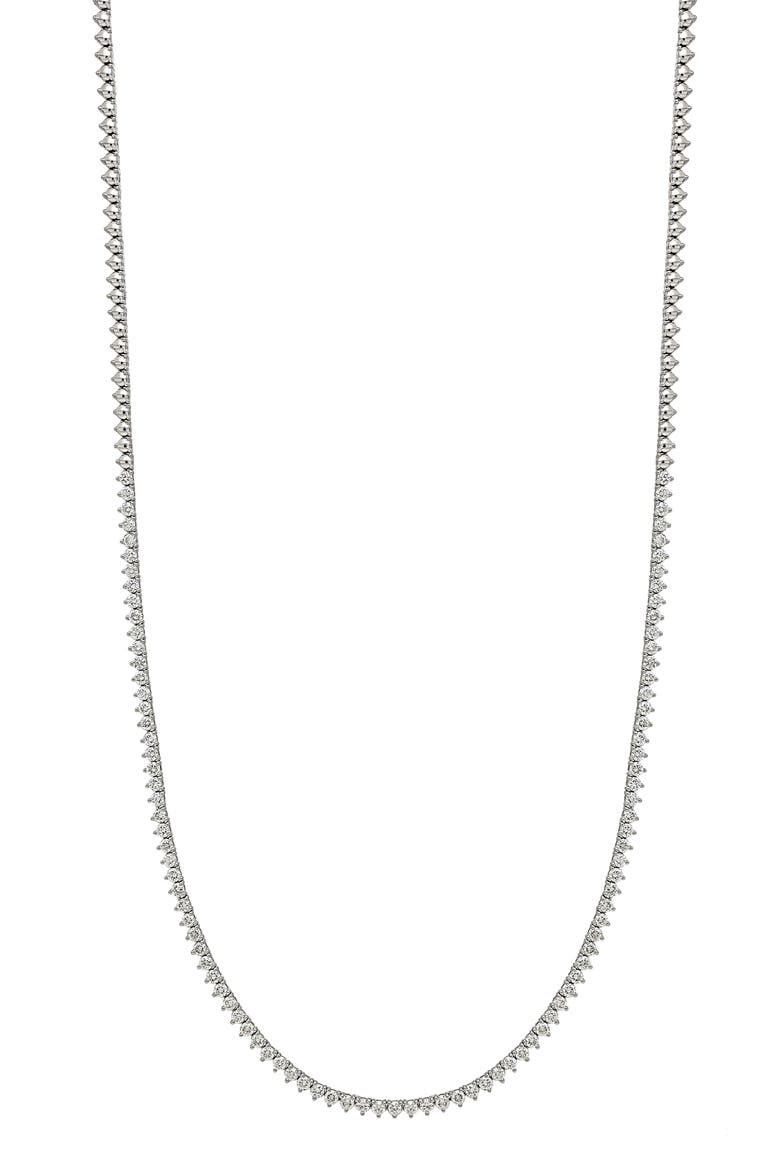 Audrey Diamond Tennis Necklace (Nordstrom Exclusive), Main, color, 18K WHITE GOLD