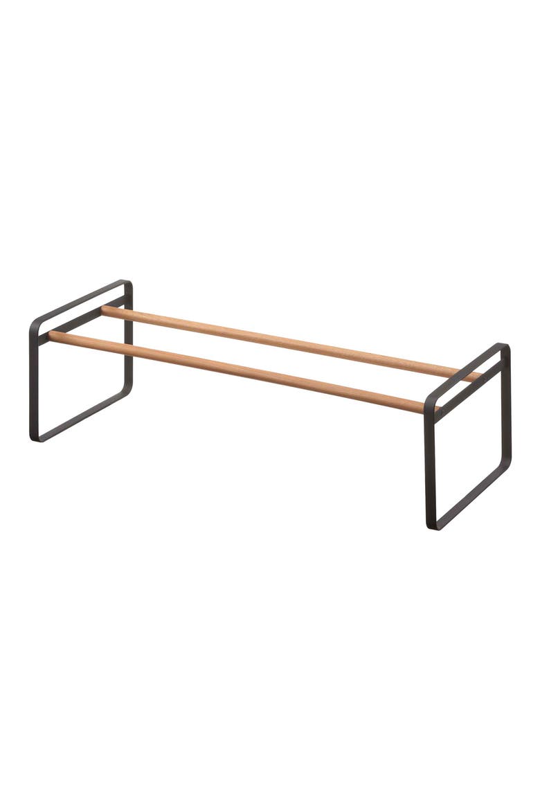 Plain Black Shoe Rack, Main, color, BLACK