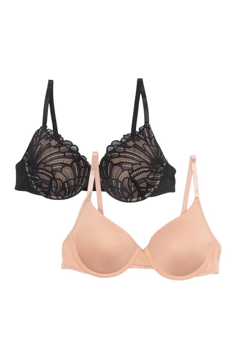 BCBG Convertible T-Back Bra - Pack of 2, Main, color, 