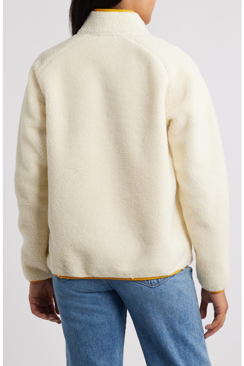 Vardag Pile Fleece Zip Jacket, Alternate, color, CHALK WHITE