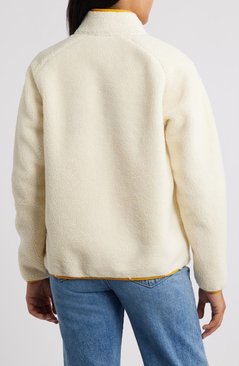 Fjällräven Vardag Pile Fleece Zip Jacket, Alternate, color, Chalk White