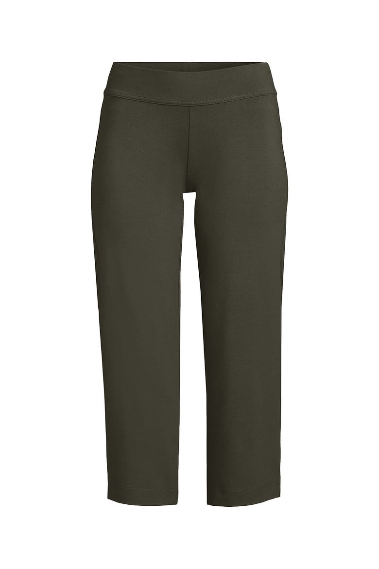 Starfish Mid Rise Pull On Crop Pants, Alternate, color, Forest Moss