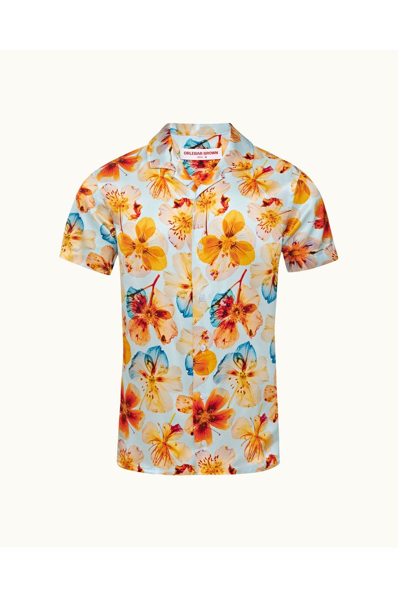 Hibbert Silk Shirt, Alternate, color, Springwater Blue