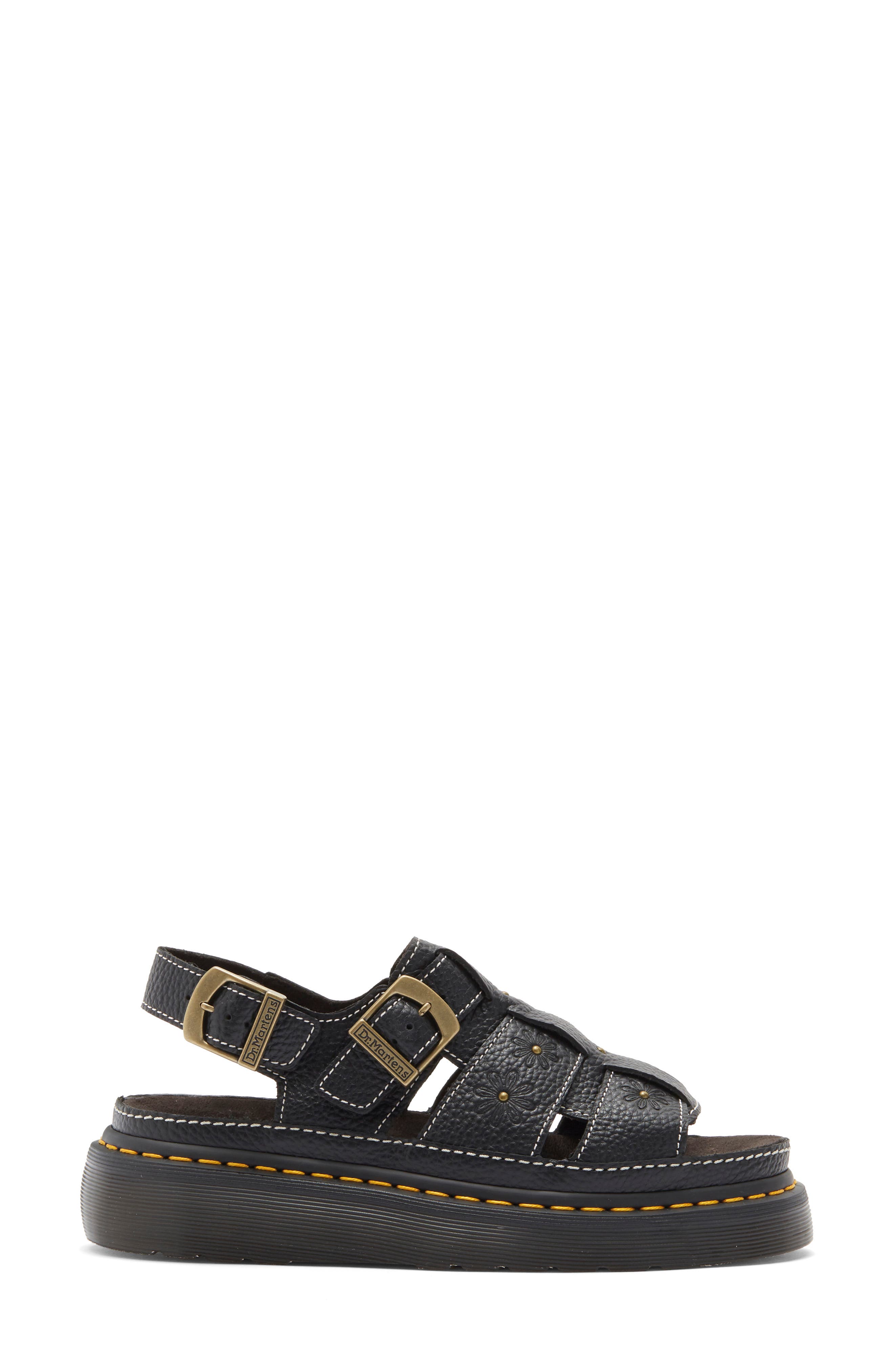 Dr. Martens Wrenile Sandal, Alternate, color, Black