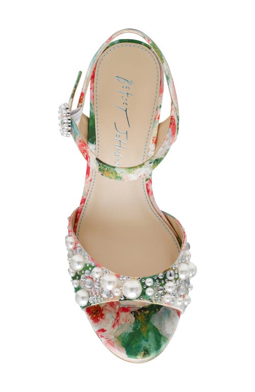 Betsey Johnson Avian Platform Sandal In Rose Multi