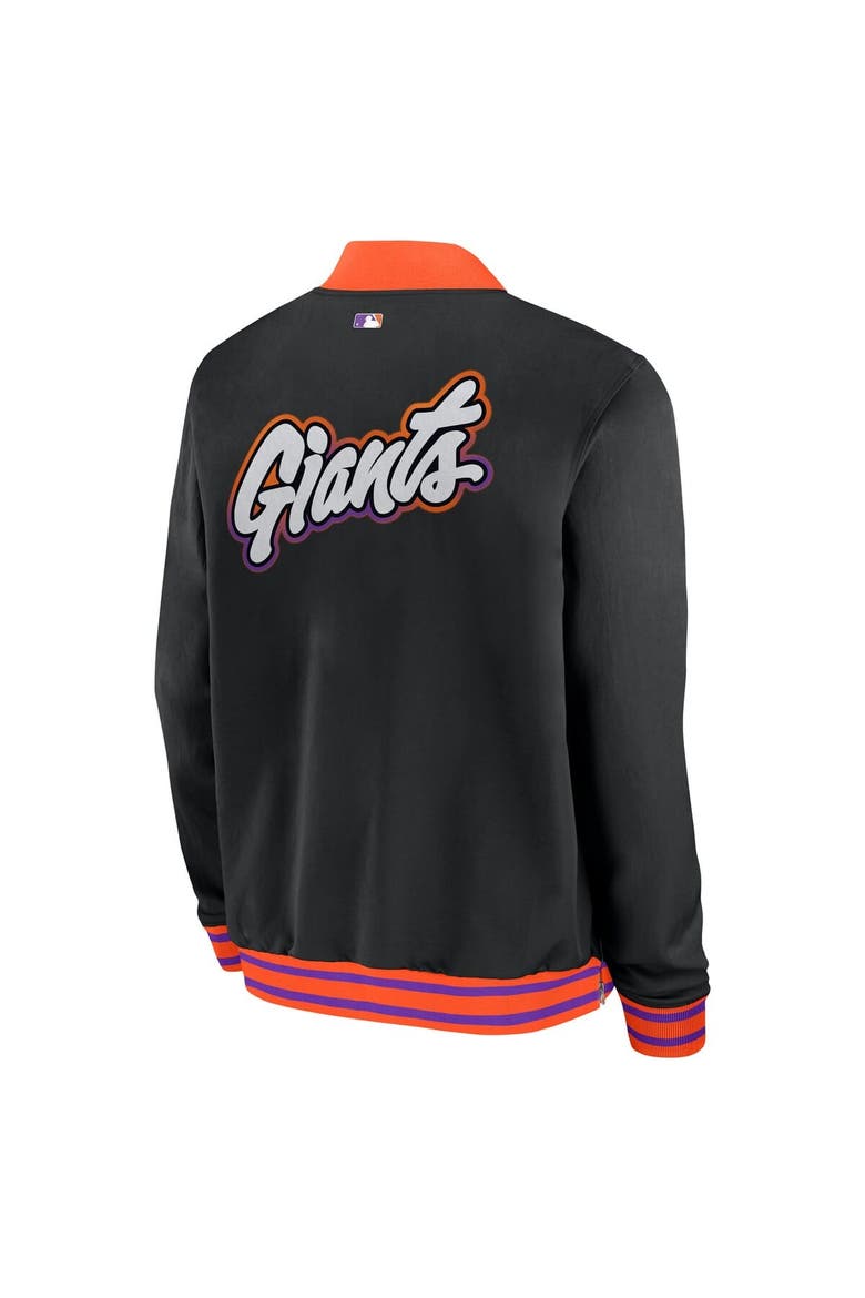 Men's Nike  Black San Francisco Giants 2025 City Connect Authentic Collection Full-Zip Bomber Jacket, Alternate, color, Black