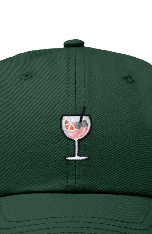 Dalix Spritz Embroidered Everyday Hat In Dark Green