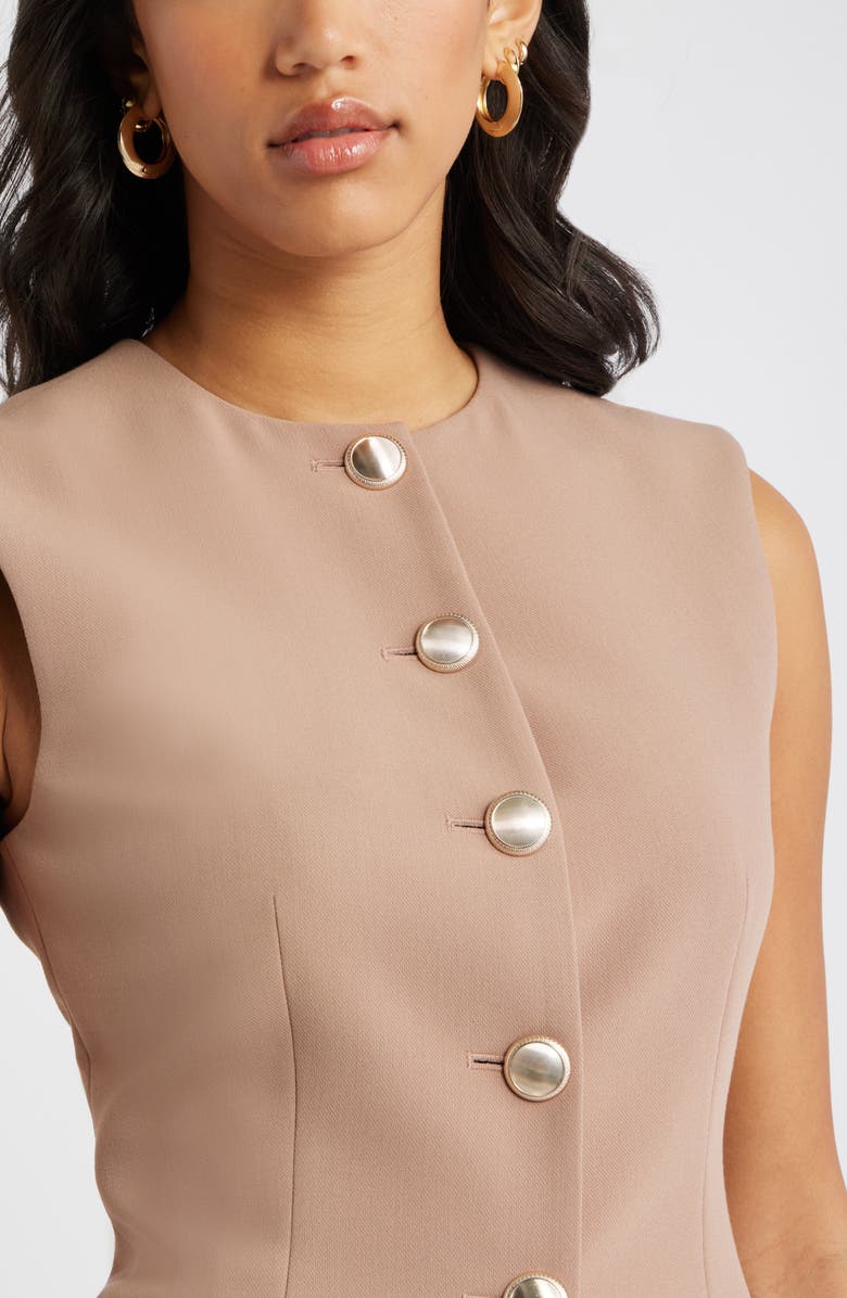 Open Edit The Icon Crewneck Vest, Alternate, color, Tan Portabella