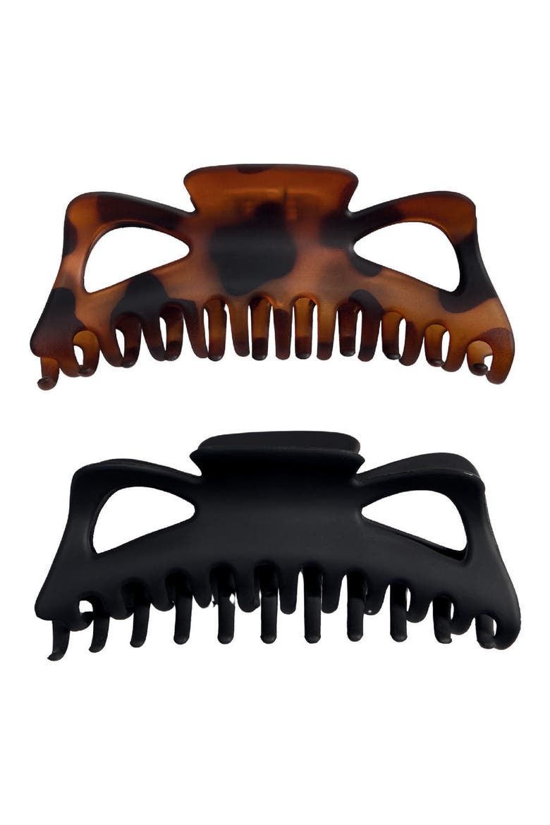 2-Pack Jumbo Claw Clips, Main, color, BLACK AND TORT