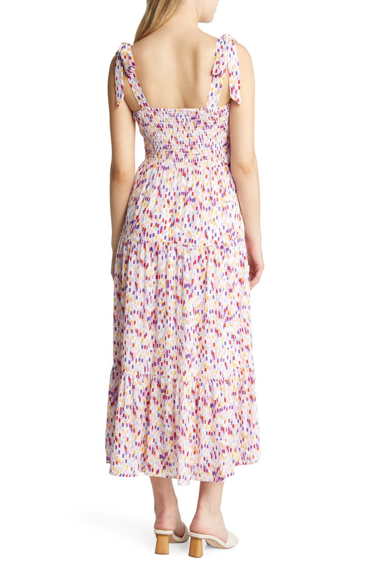 Sam Edelman Confetti Smocked Bodice Maxi Sundress, Alternate, color, 