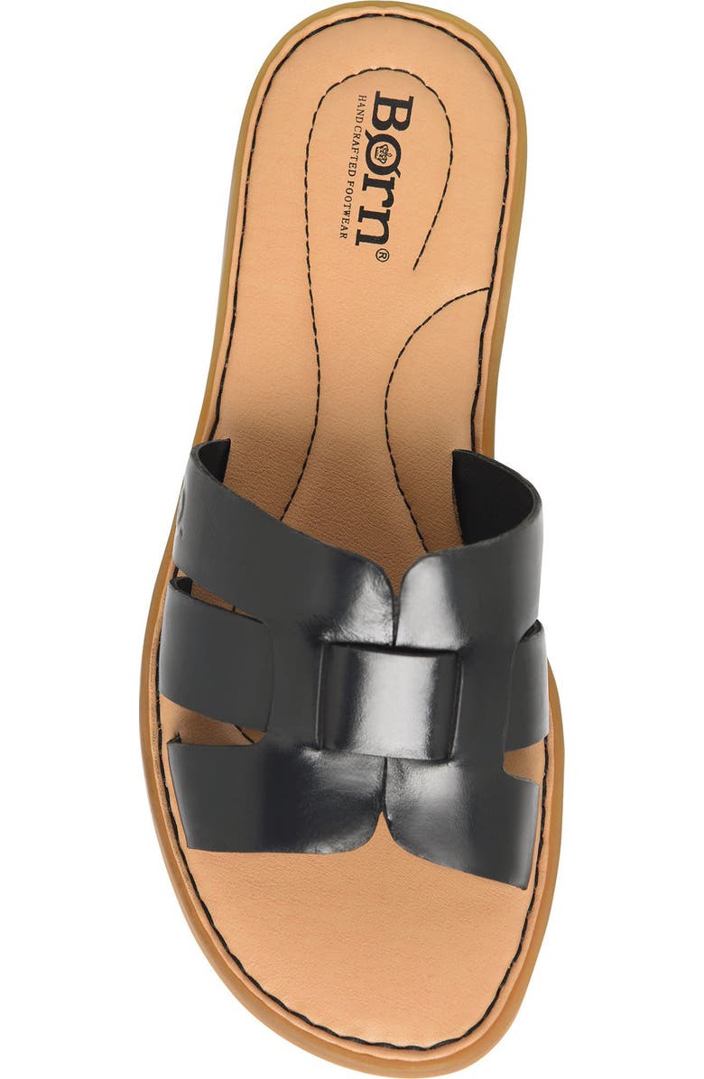 Børn Mindi Slide Sandal, Alternate, color, Black Leather