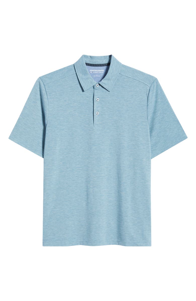 Johnston & Murphy XC Apex Performance Polo, Main, color, Green Heather