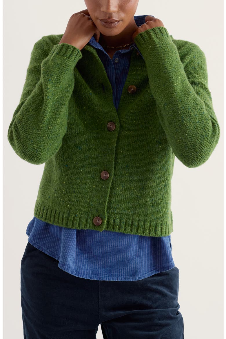 Dawson Pick Merino Wool Blend Cardigan, Main, color, GRASSLAND