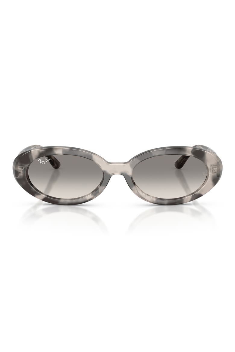 54mm Gradient Oval Sunglasses, Main, color, OPAL GREY HAVANA / CLEAR GREY