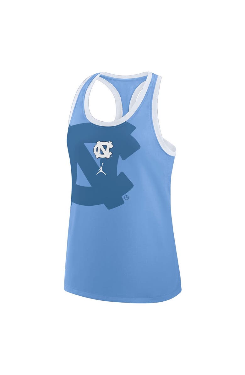 Jordan Brand Women's Jordan Brand Carolina Blue North Carolina Tar Heels Primetime Tri-Blend Racerback Tank Top, Alternate, color, Light Blue