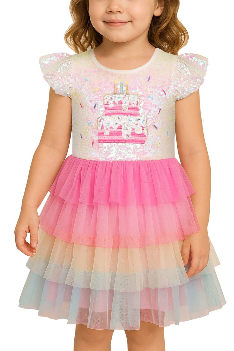Kids' Birthday Tutu Dress, Alternate, color, IVORY/ MULTI
