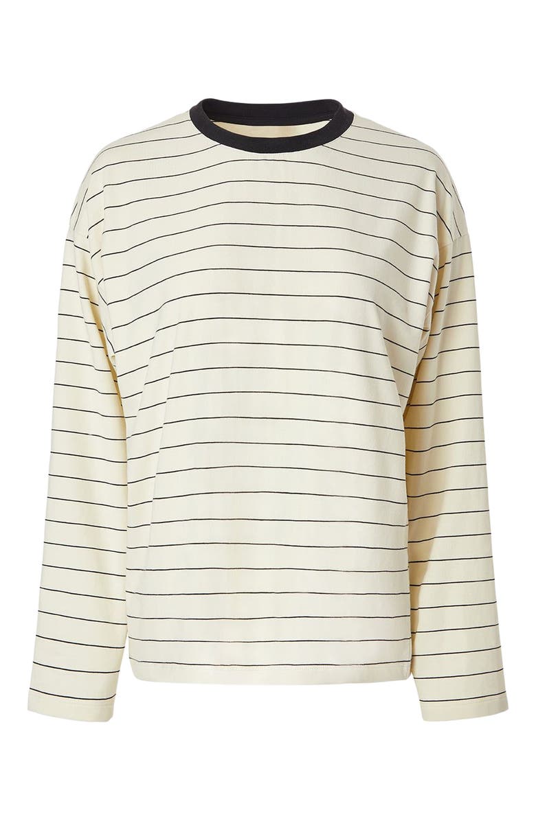 WeWoreWhat Long Sleeve Stripe Boxy Shirt, Alternate, color, 