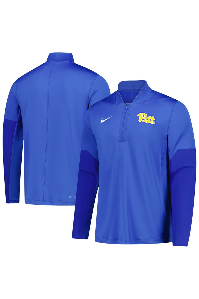 Men's Nike  Royal Pitt Panthers Dri-FIT Half-Zip Pullover, Main, color, Royal