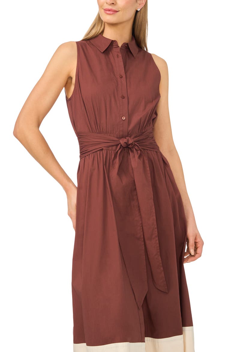 Tie Waist Shirtdress, Alternate, color, CAFE