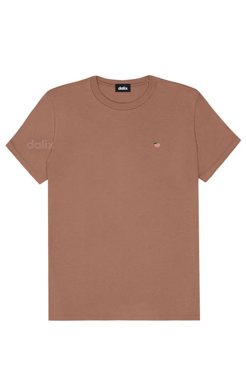 Dalix Womens Lil Peach Jersey Tee In Brown