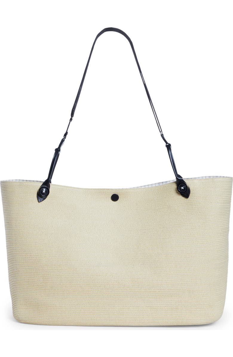 Maison Margiela Extra Large Woven Raffia Tote, Alternate, color,