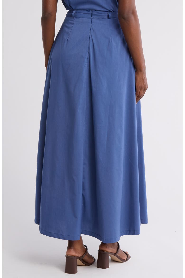 Abigail Poplin Maxi Skirt, Alternate, color, BIJOU BLUE