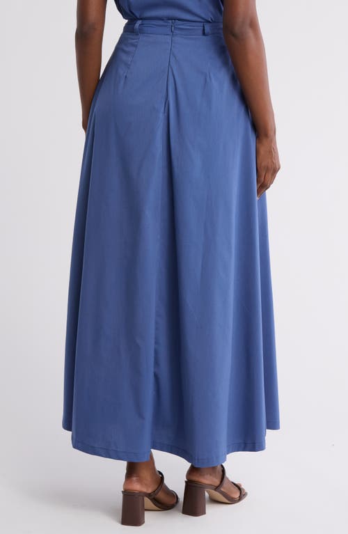 By Design Abigail Poplin Maxi Skirt In Bijou Blue