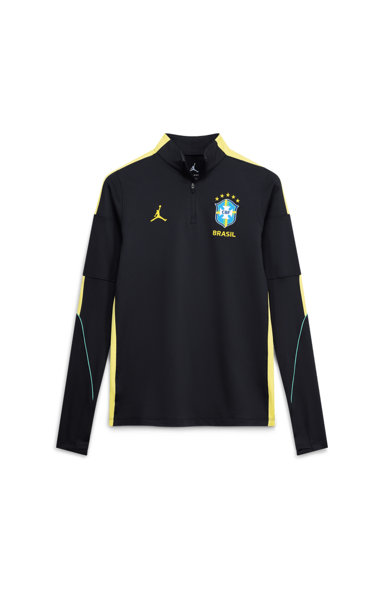 Jordan Brand Women's Jordan Brand Black Brazil National Team 2026 Strike Dri-FIT Long Sleeve Quarter-Zip Drill Top, Alternate, color, Black
