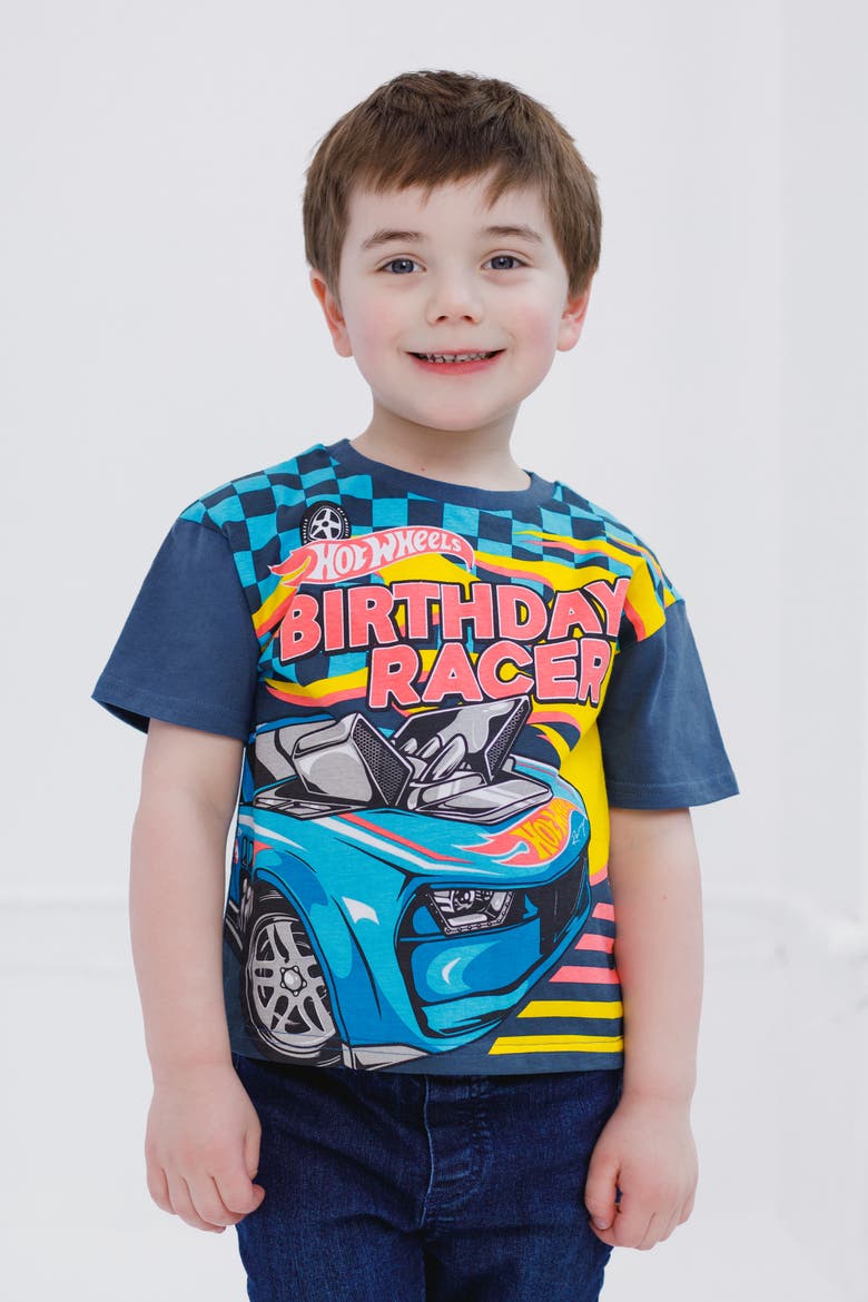 Racing Birthday T-Shirt, Alternate, color, Racing Navy Blue
