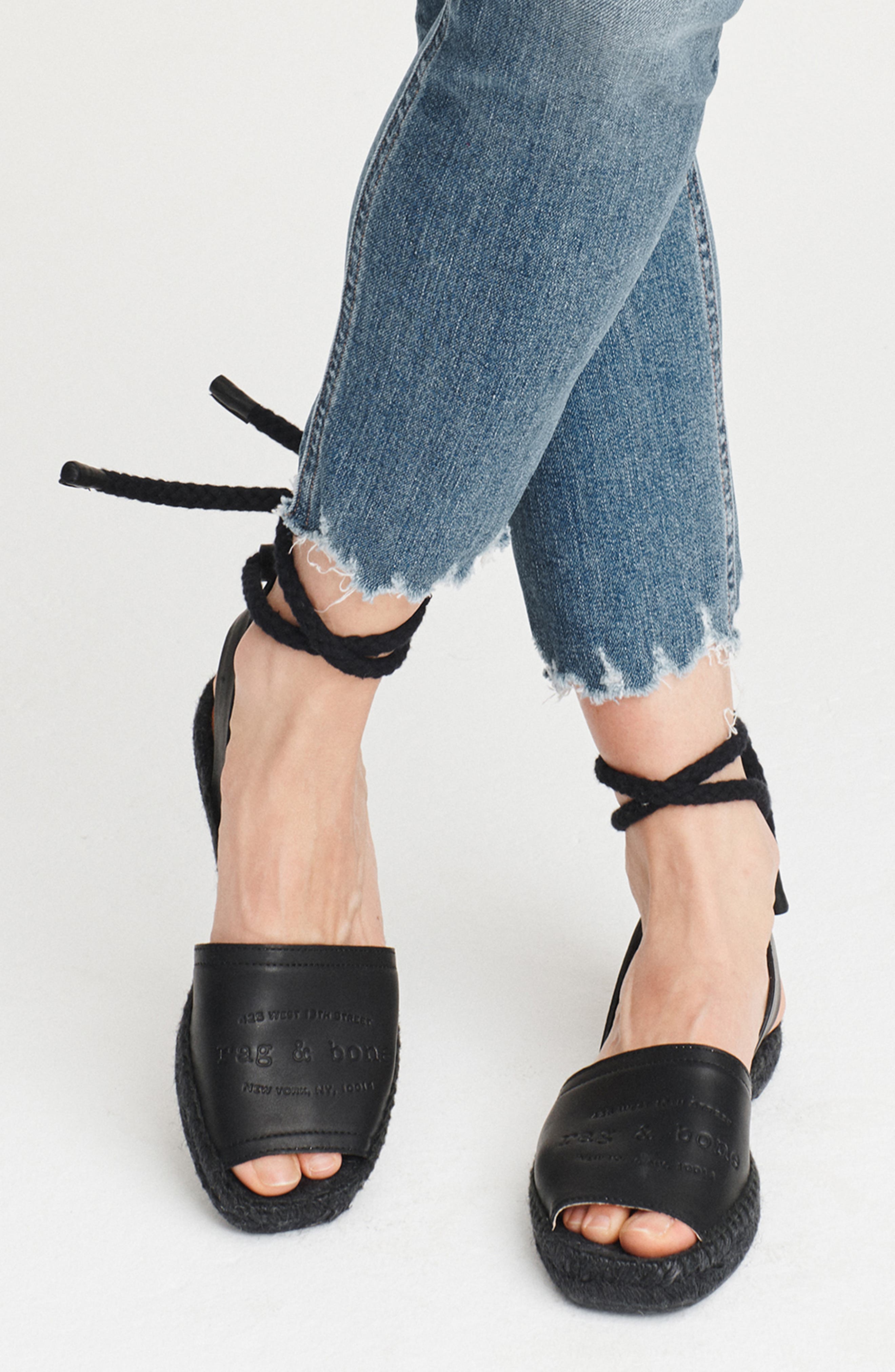 rag & bone Estelle Logo Espadrille Sandal, Alternate, color, 