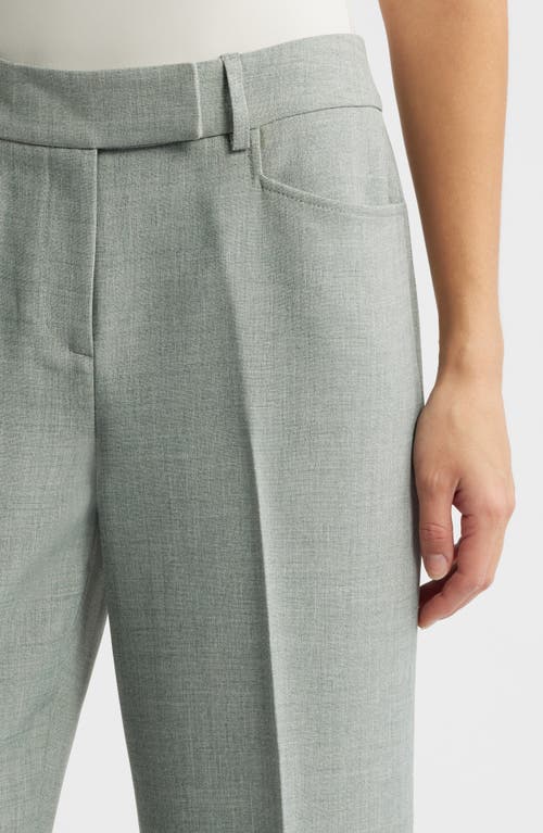 Tahari Asl Bird Eye Straight Leg Pants In Eucalyptus