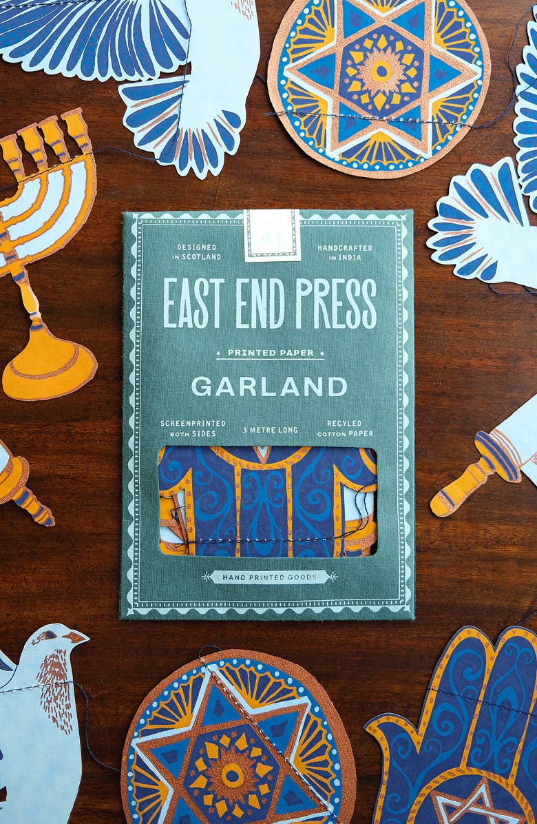East End Press Sewn Paper Garland, Alternate, color, Mixed