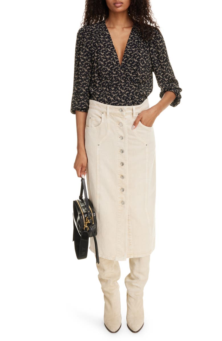 Isabel Marant Étoile Eddy Long Sleeve Top, Alternate, color, 